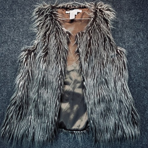 Gilet piume struzzo finte l - piume,